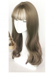 Air-bangs Large Wavy Long Curly Hair Lolita Wig