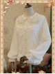 Rose Garden Series White Thickened Chiffon Embroidery Classic Lolita Shirt