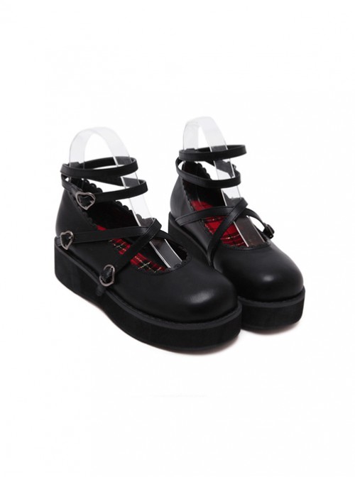 black shoes with platform