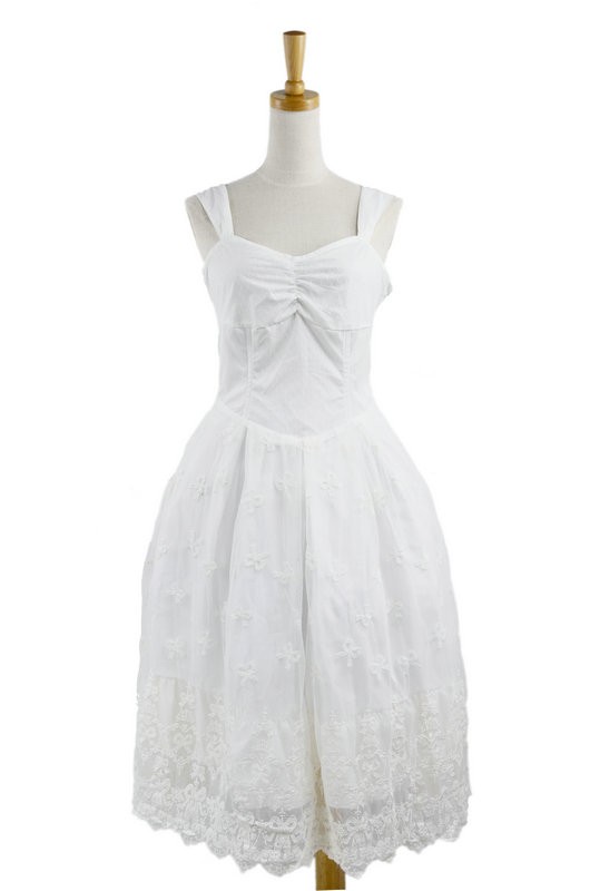 Sweet White Lace Cute Lolita Dress