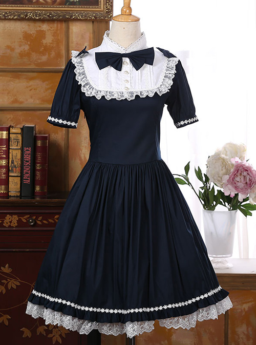 navy blue lolita dress