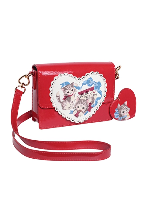 Milk Heart Tote Bag (Red) - Bags and Purses - Lace Market: Lolita Fashion  Sales