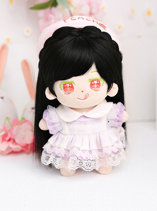 20cm Cotton Doll Wig Straight Hair Pieces – 42shops