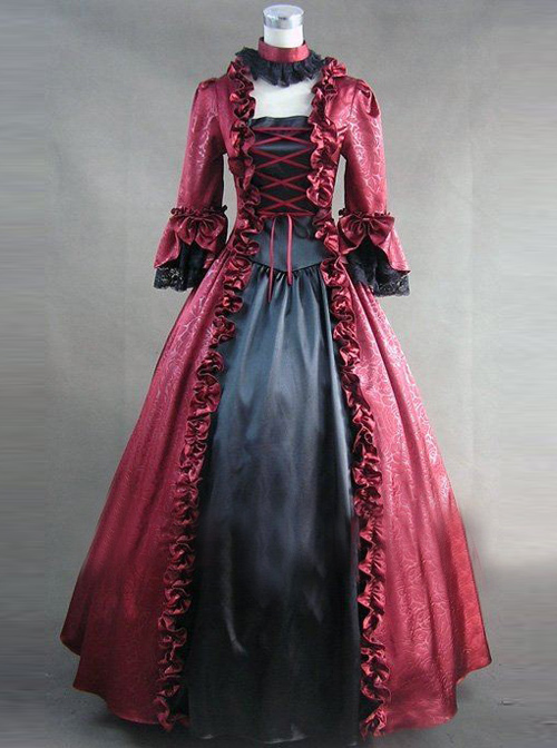 Retro Gorgeous Lolita Prom Long Sleeve Long Dress