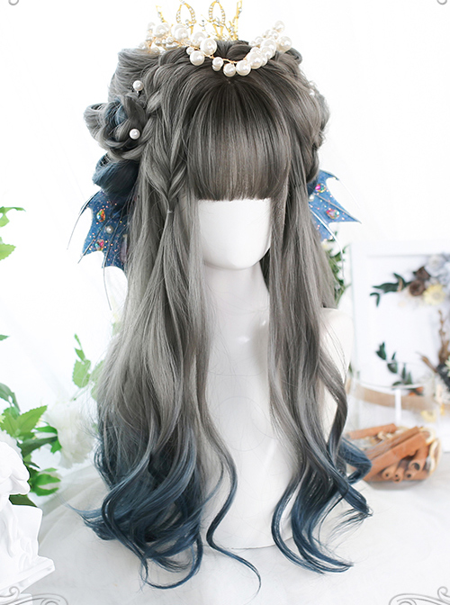 Blue gray clearance wig