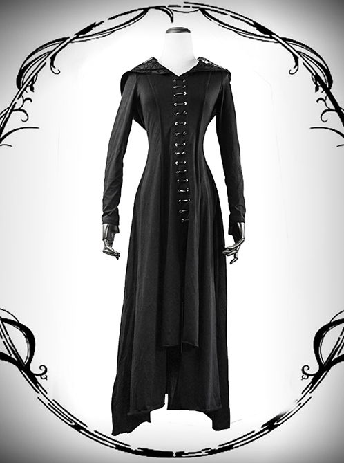 Gothic Embroidery Sexy Long Style Velvet Slim Dress